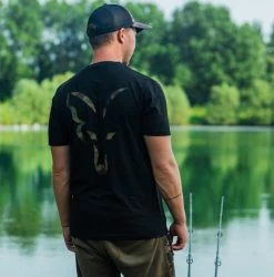 Fox Black Large Print T Shirt -Fishing Finesse Finds 3dalmjfh637920257307257784