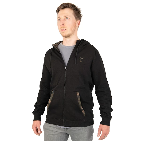 Fox Light Weight Black/Camo Print Zip Hoody 3 Fox Light Weight Black/Camo Print Zip Hoody